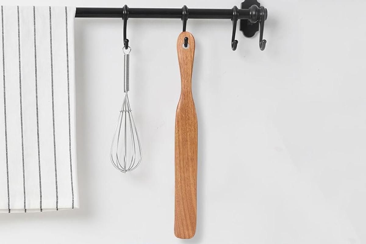 2 Pack Wooden Spatulas for Baking Mixing Sourdough and Cooking V1263-JX-7437