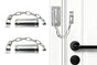 2Pcs Door Security Chain Lock Door Chain Lock with 12 Screws for Wood Door-Silver V1263-JX-7439-1