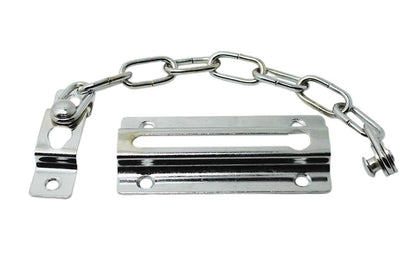 2Pcs Door Security Chain Lock Door Chain Lock with 12 Screws for Wood Door-Silver V1263-JX-7439-1