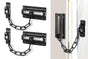 2Pcs Door Security Chain Lock Door Chain Lock with 12 Screws for Wood Door-Black V1263-JX-7439-2