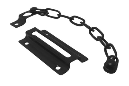 2Pcs Door Security Chain Lock Door Chain Lock with 12 Screws for Wood Door-Black V1263-JX-7439-2