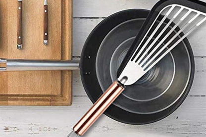 2Pcs Nonstick Cookware Spatula With Silicone Edge Heat Resistant Kitchen Cooking Thin Spatula Flipper V1263-JX-7443