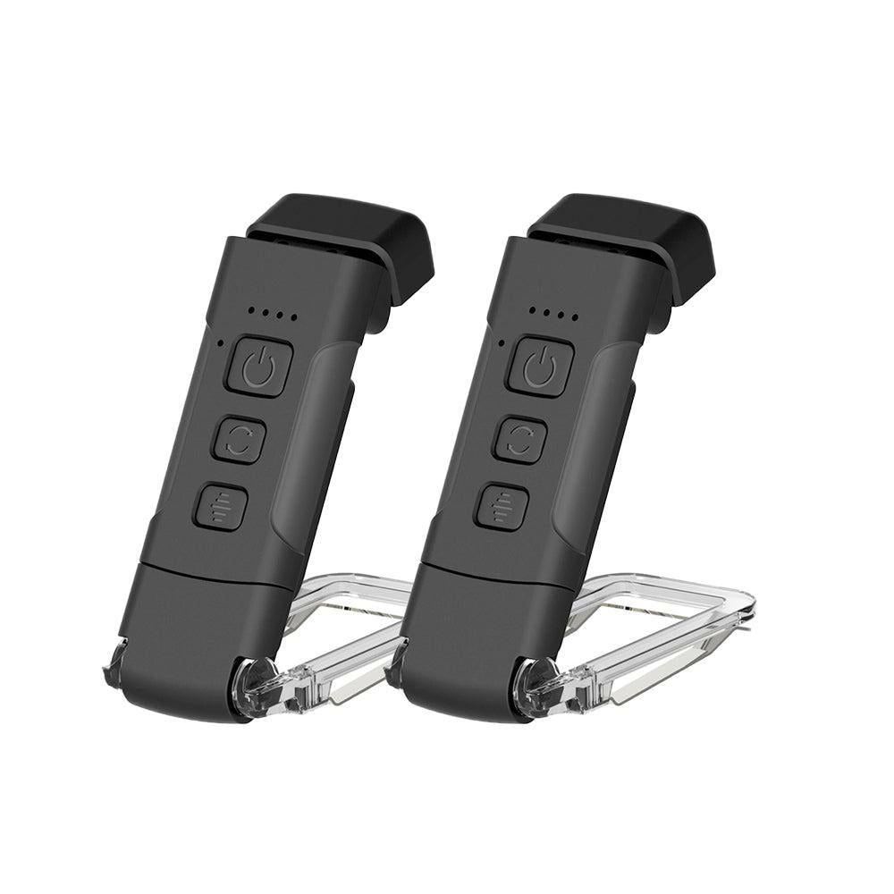2Pcs USB Rechargeable Book Light Bookmark Lamp with 3 Colors and 5 Brightness-Black V1263-JX-7445-1