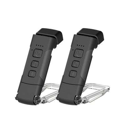 2Pcs USB Rechargeable Book Light Bookmark Lamp with 3 Colors and 5 Brightness-Black V1263-JX-7445-1