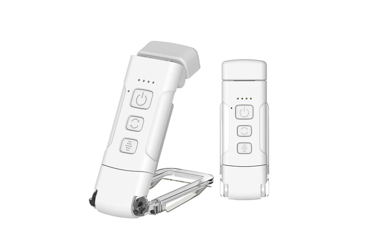 2Pcs USB Rechargeable Book Light Bookmark Lamp with 3 Colors and 5 Brightness-White V1263-JX-7445-2