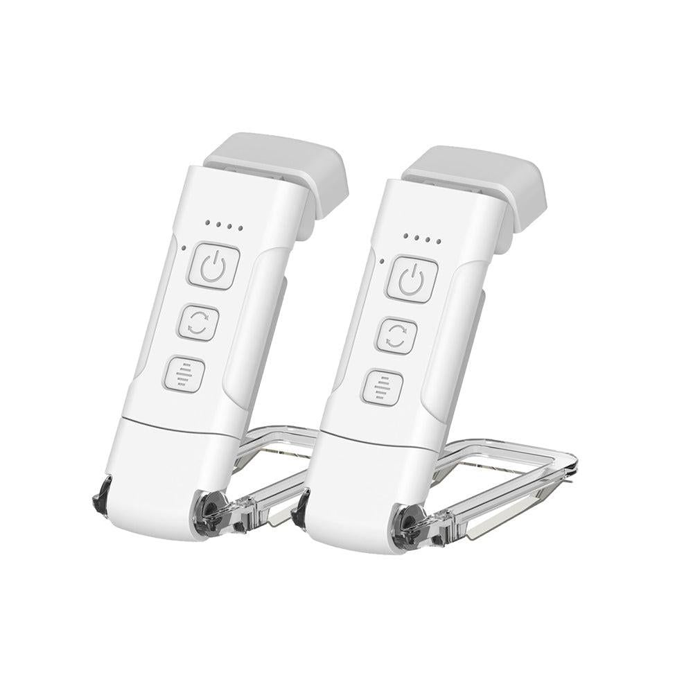 2Pcs USB Rechargeable Book Light Bookmark Lamp with 3 Colors and 5 Brightness-White V1263-JX-7445-2