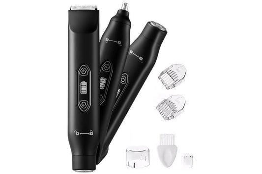 3-in-1 Electric Shaver Nose Hair Trimmer for Face Body Bikini Underarm and Legs - Black V1263-JX-7449-1