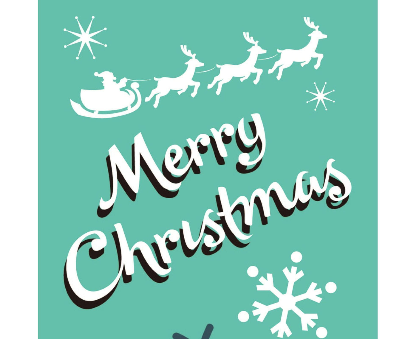 Xmas Couplet Thicker Porch Sign-Light Green V1263-JX-745
