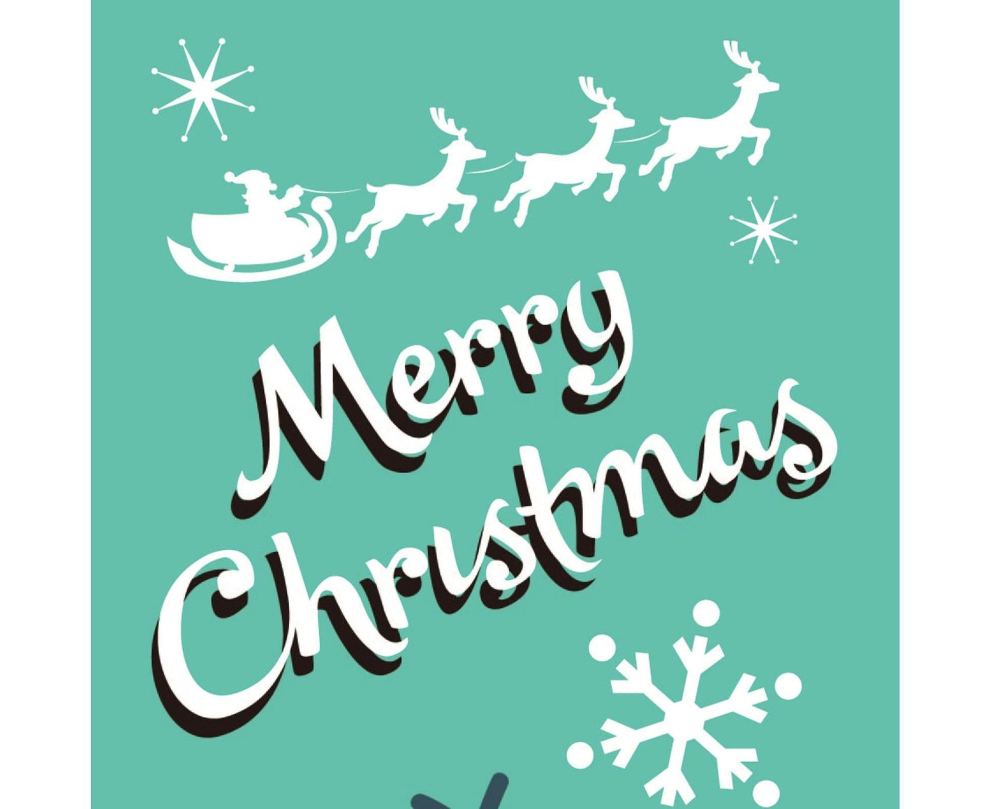 Xmas Couplet Thicker Porch Sign-Light Green V1263-JX-745
