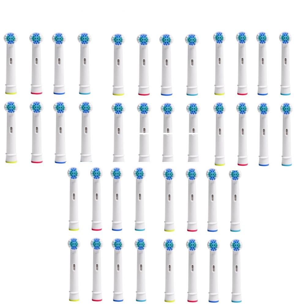 40pcs 3D Whitening Replacement Brush Heads Compatible with Oral-B Toothbrush V1263-JX-7452