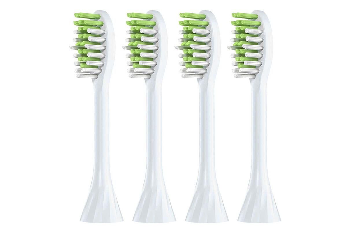 4Pcs Replacement Toothbrush Heads Compatible with Philips Series Soft Bristles -White V1263-JX-7457
