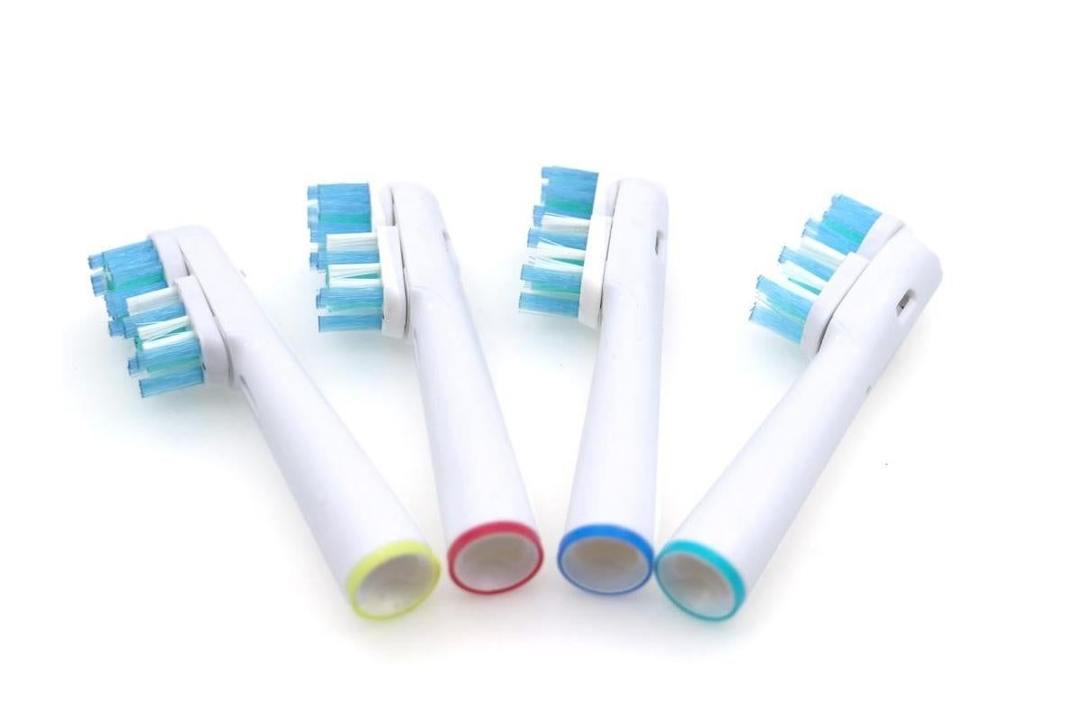 4 Piece Best Double Clean Replacement Brush Heads Compatible With Oral-B V1263-JX-7458