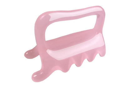 Back Massager Handheld Acupressure Gua Sha Tool for Full Body Muscle Relief -Pink V1263-JX-7467