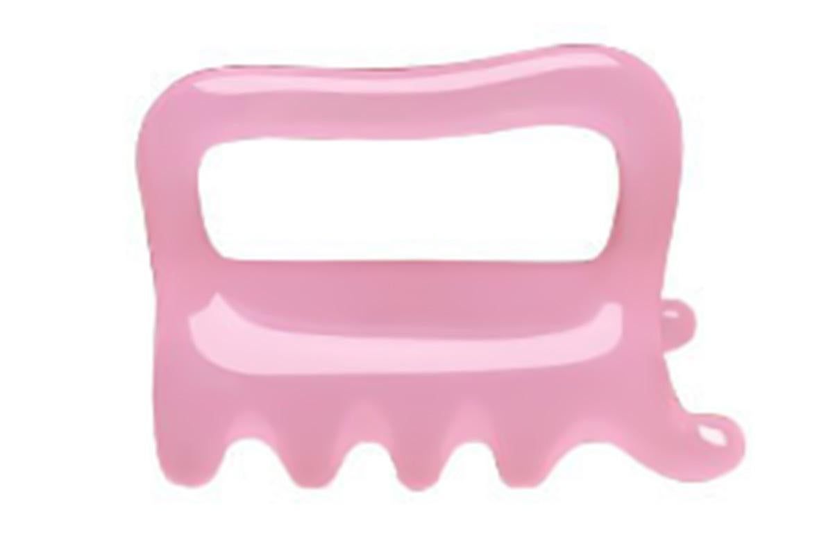 Back Massager Handheld Acupressure Gua Sha Tool for Full Body Muscle Relief -Pink V1263-JX-7467