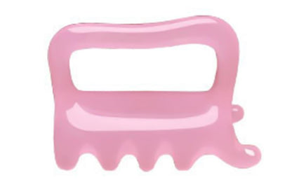 Back Massager Handheld Acupressure Gua Sha Tool for Full Body Muscle Relief -Pink V1263-JX-7467