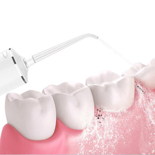 Cordless Water Flosser Teeth Cleaner 300ML Dental Flosser with 4 Jet Tips -White V1263-JX-7469-2