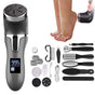 Electric Callus Remover for Feet Water-resistant 2 Speeds Pedicure Kit -Black and 12pcs kit V1263-JX-7472-1