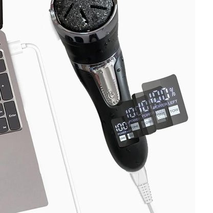 Electric Callus Remover for Feet Water-resistant 2 Speeds Pedicure Kit -Black and 12pcs kit V1263-JX-7472-1