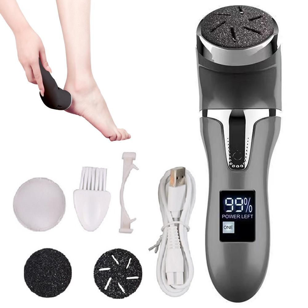 Electric Callus Remover for Feet Water-resistant 2 Speeds Pedicure Kit -Black and 12pcs kit V1263-JX-7472-1