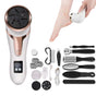 Electric Callus Remover for Feet Water-resistant 2 Speeds Pedicure Kit -White and 12pcs kit V1263-JX-7472-2
