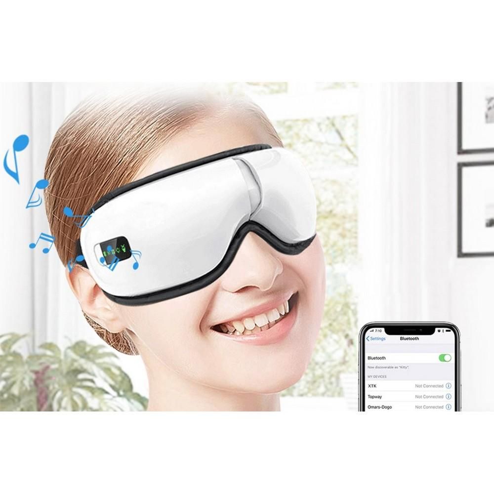 Electric Eye Massager Wireless Rechargeable Eye Massage Mask for Relax Dry Eyes Vibration V1263-JX-7474