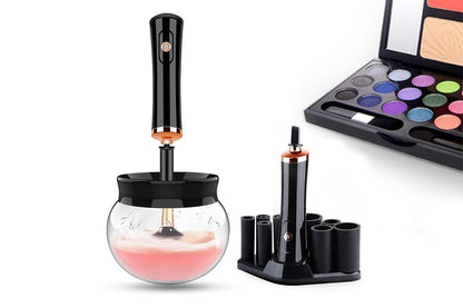 Electric Makeup Brush Cleaner Dryer Electric Cosmetic Make Up Brushes Set Cleaning Tool-Black V1263-JX-7475