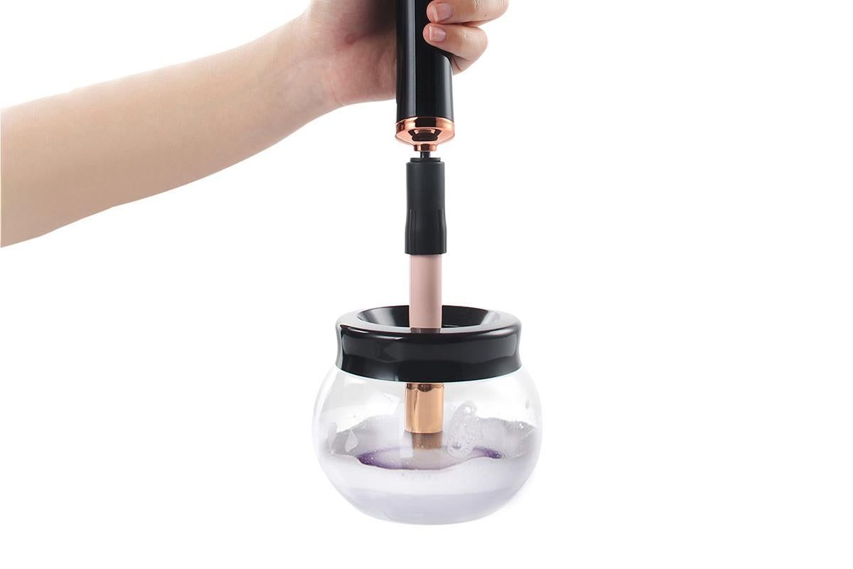 Electric Makeup Brush Cleaner Dryer Electric Cosmetic Make Up Brushes Set Cleaning Tool-Black V1263-JX-7475