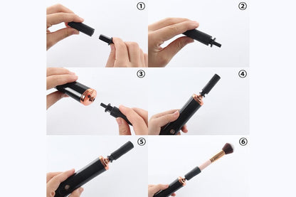 Electric Makeup Brush Cleaner Dryer Electric Cosmetic Make Up Brushes Set Cleaning Tool-Black V1263-JX-7475
