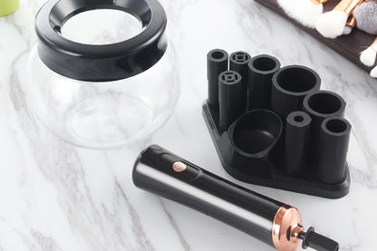 Electric Makeup Brush Cleaner Dryer Electric Cosmetic Make Up Brushes Set Cleaning Tool-Black V1263-JX-7475
