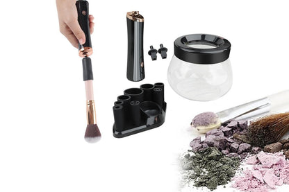 Electric Makeup Brush Cleaner Dryer Electric Cosmetic Make Up Brushes Set Cleaning Tool-Black V1263-JX-7475