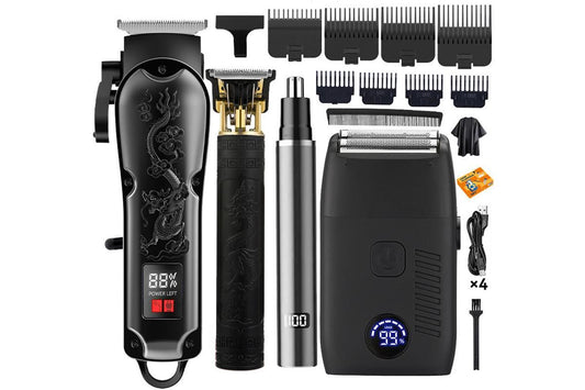 Hair Clipper Set for Men Electric Shaver Razor Hair Cutting Barber Clippers V1263-JX-7479
