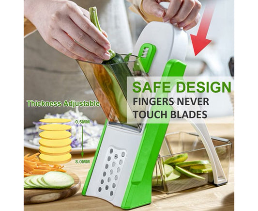 4 in 1 Multifunctional Kitchen Chopping Artifact Vegetable Slicer Food Chopper Green V1263-JX-748