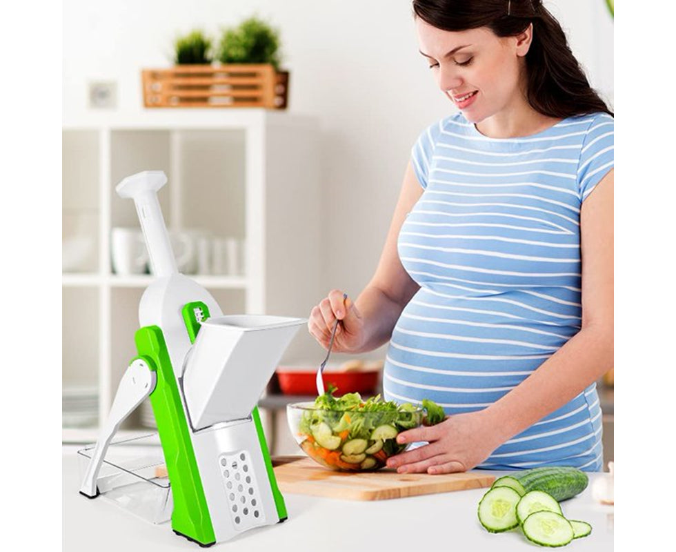 4 in 1 Multifunctional Kitchen Chopping Artifact Vegetable Slicer Food Chopper Green V1263-JX-748