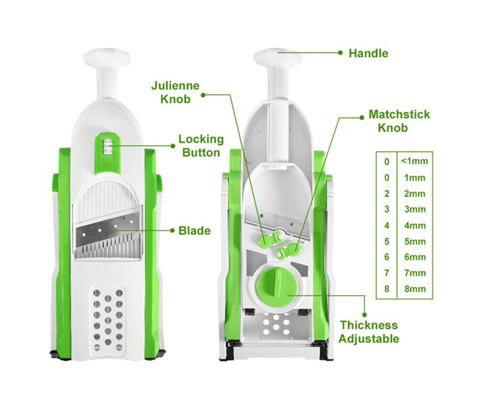 4 in 1 Multifunctional Kitchen Chopping Artifact Vegetable Slicer Food Chopper Green V1263-JX-748