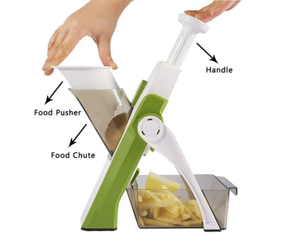 4 in 1 Multifunctional Kitchen Chopping Artifact Vegetable Slicer Food Chopper Green V1263-JX-748