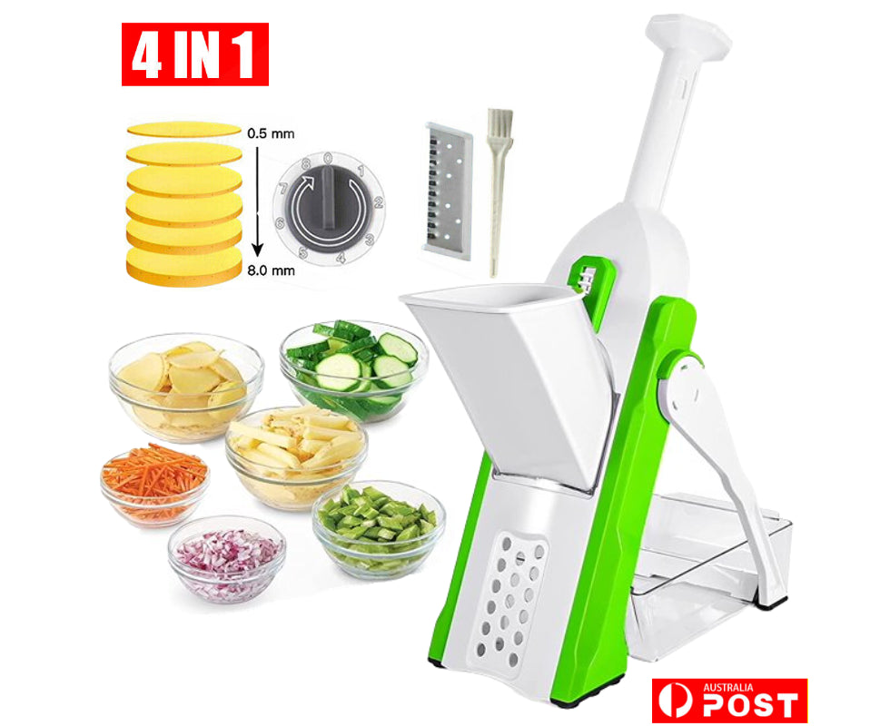 4 in 1 Multifunctional Kitchen Chopping Artifact Vegetable Slicer Food Chopper Green V1263-JX-748