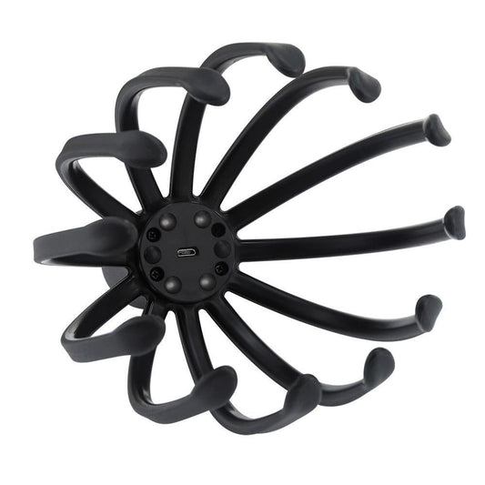 Head Scalp Massager Electric Octopus Claw Scalp Massage Tool Portable Muscle Relaxation Equipment -Black V1263-JX-7483