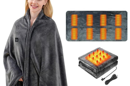 Heated Shawl Wraps for Women USB Wireless Heated Blanket with 3 Heating Levels V1263-JX-7484
