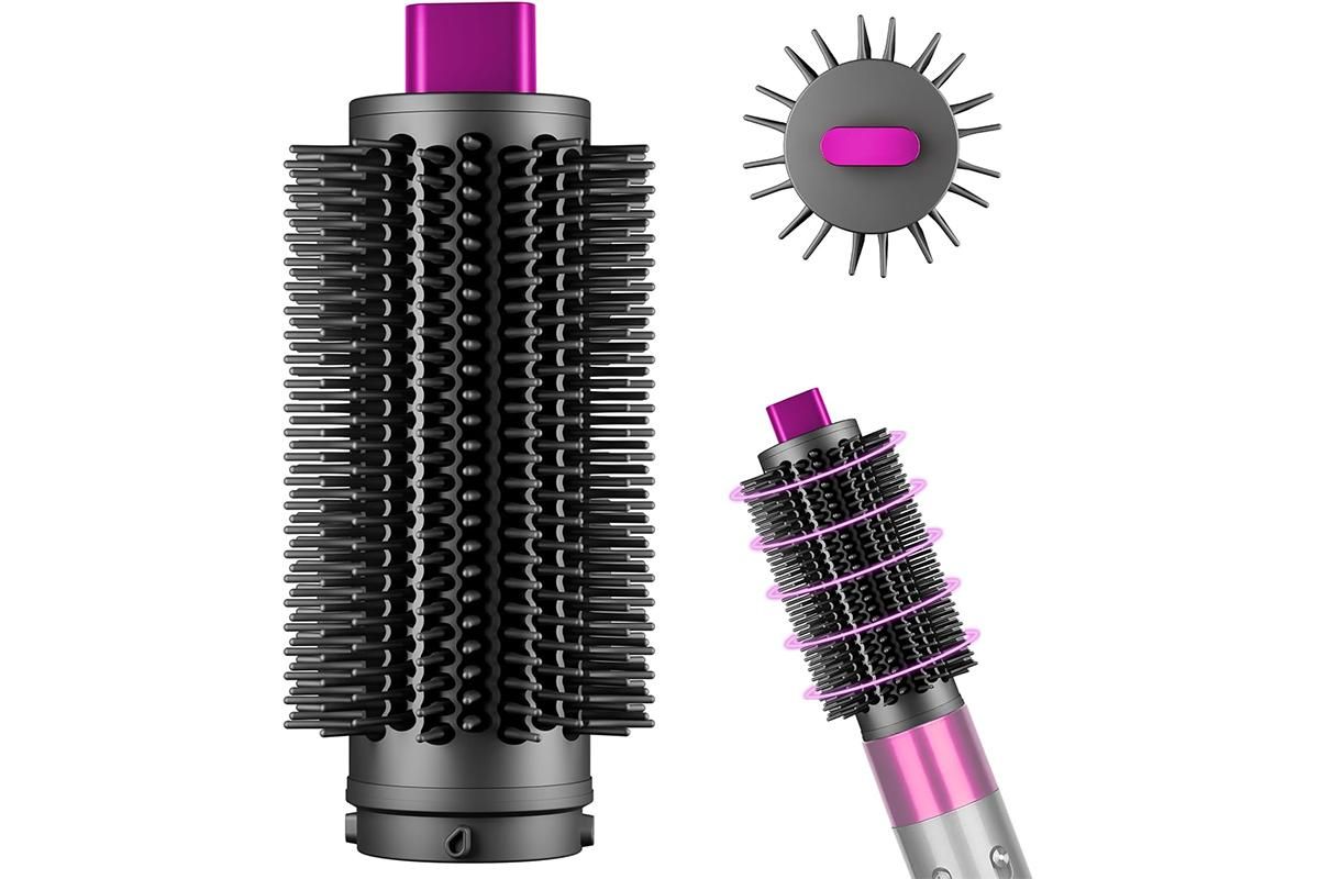 Large Round Volumizing Brush Attachment Compatible with Dyson Airwrap HS01/05/08-Rose V1263-JX-7485-2