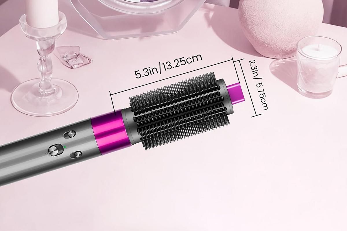 Large Round Volumizing Brush Attachment Compatible with Dyson Airwrap HS01/05/08-Rose V1263-JX-7485-2