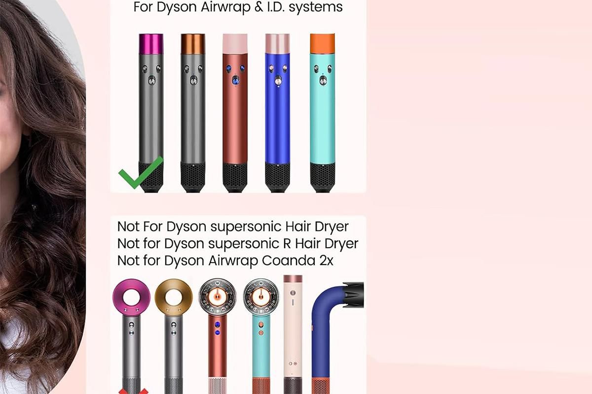 Large Round Volumizing Brush Attachment Compatible with Dyson Airwrap HS01/05/08-Rose V1263-JX-7485-2