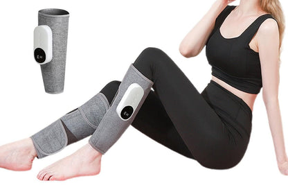 Leg Massager Muscles Relax Heated Air Compression Foot Massage for Calf Blood Circulation-Grey V1263-JX-7486