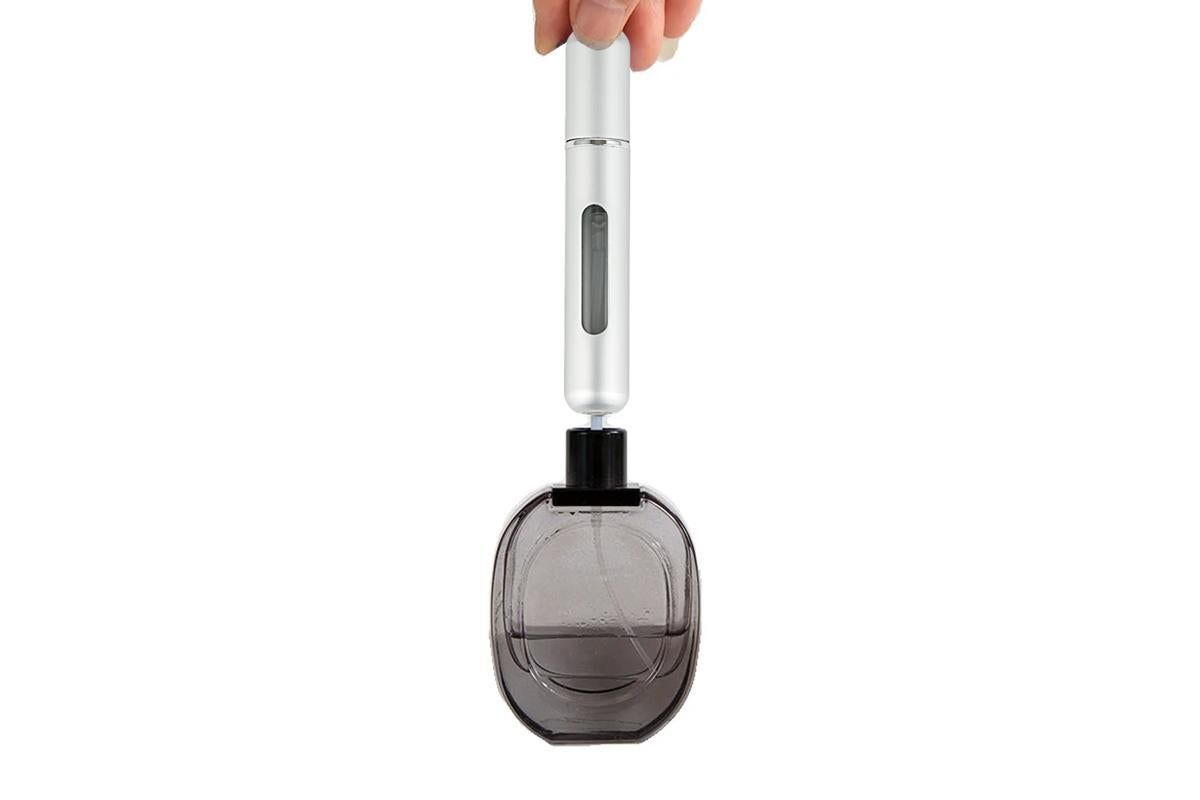 Mini Perfume Spray Pump 8ML Refillable Bottle Atomizer for Travel Outdoor-Silver V1263-JX-7487-2