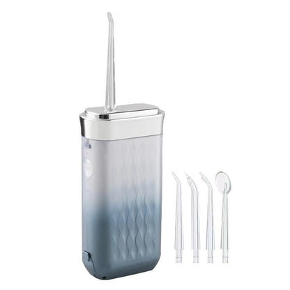Mini Portable Oral Irrigator Rechargeable Water Dental Flosser With Stretchable Water Tan -Blue V1263-JX-7488-3