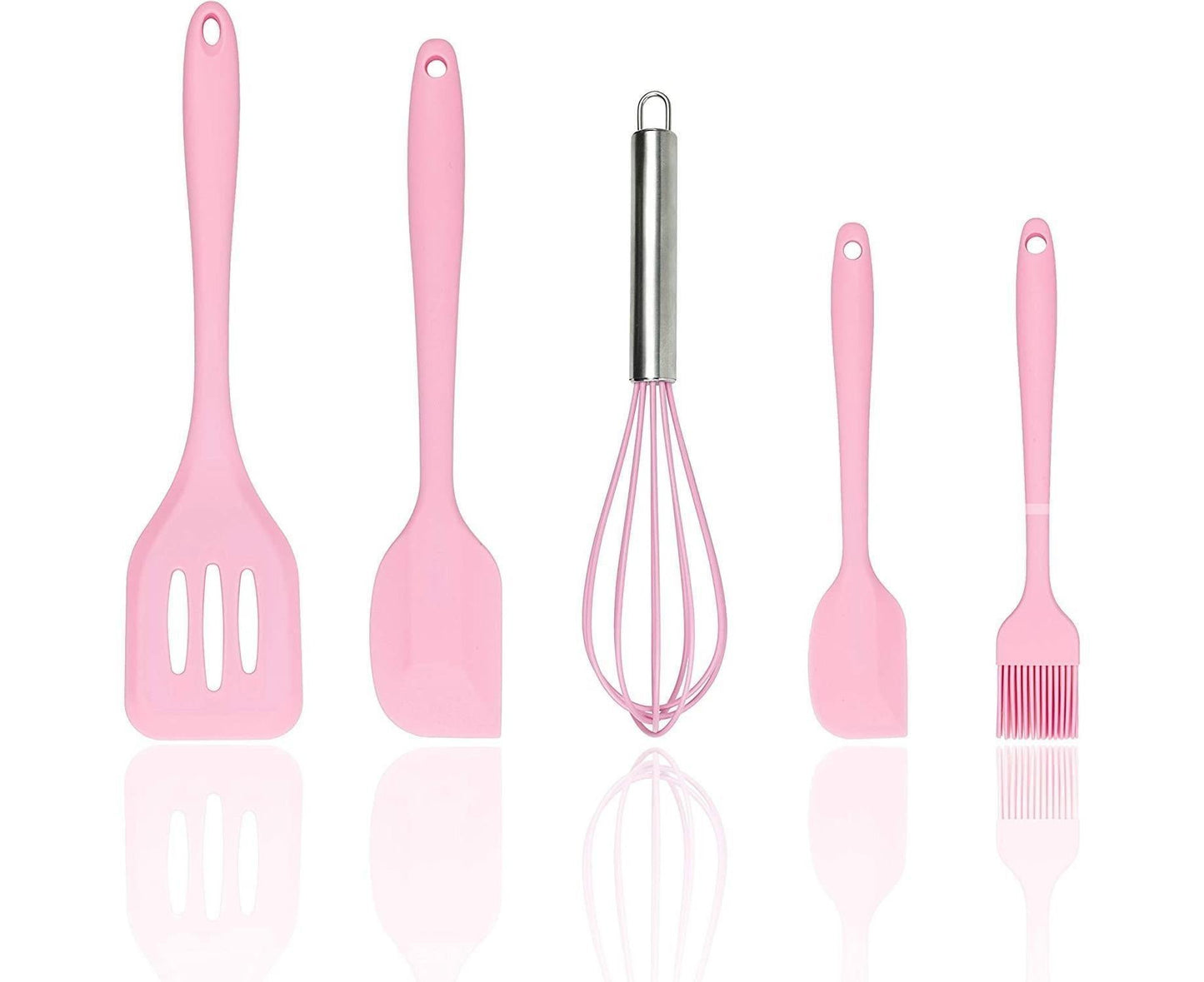 Silicone Baking Utensils Set - Heat-Resistant - Pink V1263-JX-749