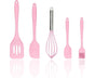 Silicone Baking Utensils Set - Heat-Resistant - Pink V1263-JX-749