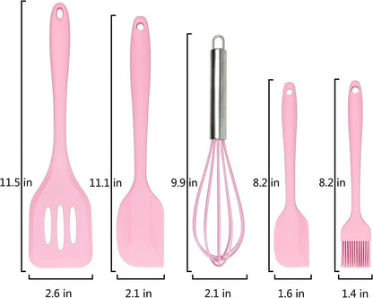 Silicone Baking Utensils Set - Heat-Resistant - Pink V1263-JX-749