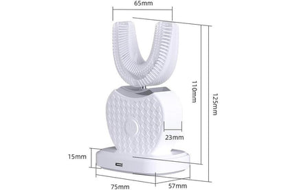 U-Shaped Electric Toothbrush 360-degree Sonic Cleaning Tooth Brush for Adults-white V1263-JX-7493-3