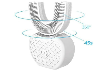 U-Shaped Electric Toothbrush 360-degree Sonic Cleaning Tooth Brush for Adults-white V1263-JX-7493-3