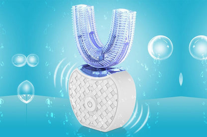 U-Shaped Electric Toothbrush 360-degree Sonic Cleaning Tooth Brush for Adults-white V1263-JX-7493-3